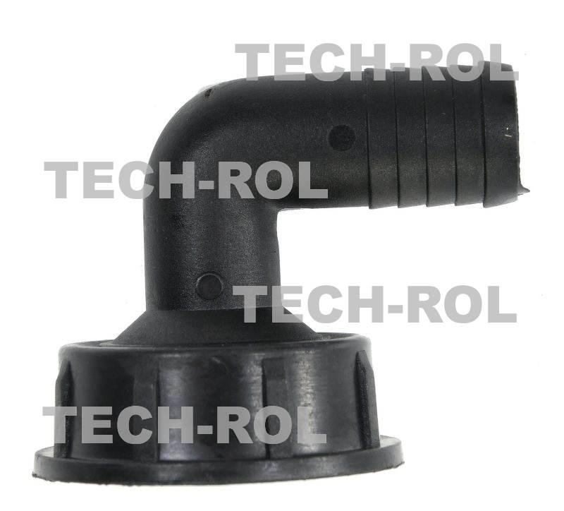 Kolano fi-25mm kąt 90-stopni z nakrętką do filtra ssawnego dolnego 1szt