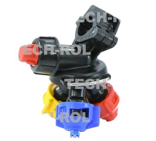 Głowica potrójna obrotowa kołpak ARAG na rurkę fi-20mm oring 8x3