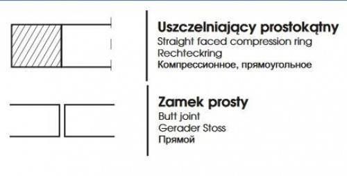 Pierścień Tłoka Chromowany C-385 110,00x3,0x4,6 110304601
