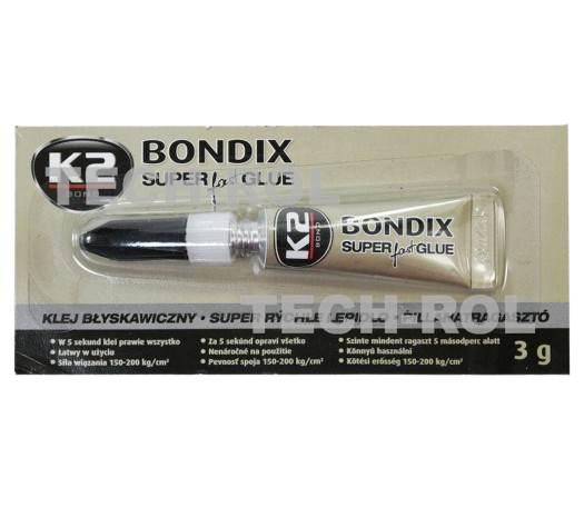 Klej błyskawiczny Bondix Super Glue do plastiku drewna gumy skóry i
