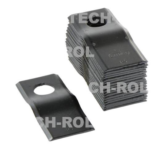 Komplet nożyków 105/49 mm 18 sztuk średnica otworu 21 mm nożyki gięte