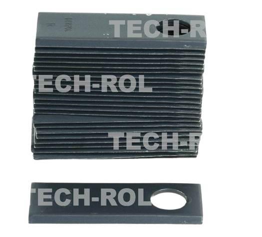 Komplet nożyków 94x40x3 mm 25 sztuk średnica otworu 19 mm nożyki proste