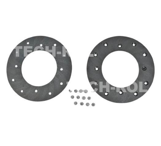 Komplet okładzin hamulca nożnego fi-165mm 2 sztuki nity Bizon 5040240472