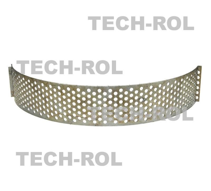 Sito oczkowe fi-8,0 mm 725x105x2,5 mm pasuje do: Rozdrabniacz bijakowy RBJ