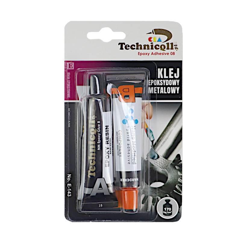 Klej Epoksydowy Metalowy 2x20ml Płynny Metal E-143 Technicqll