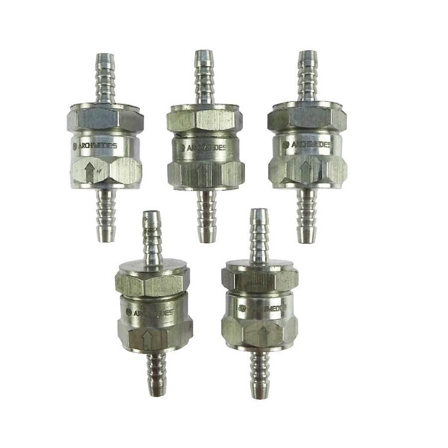 Zawór Zwrotny Paliwa Przewody 6mm Archimedes 5szt