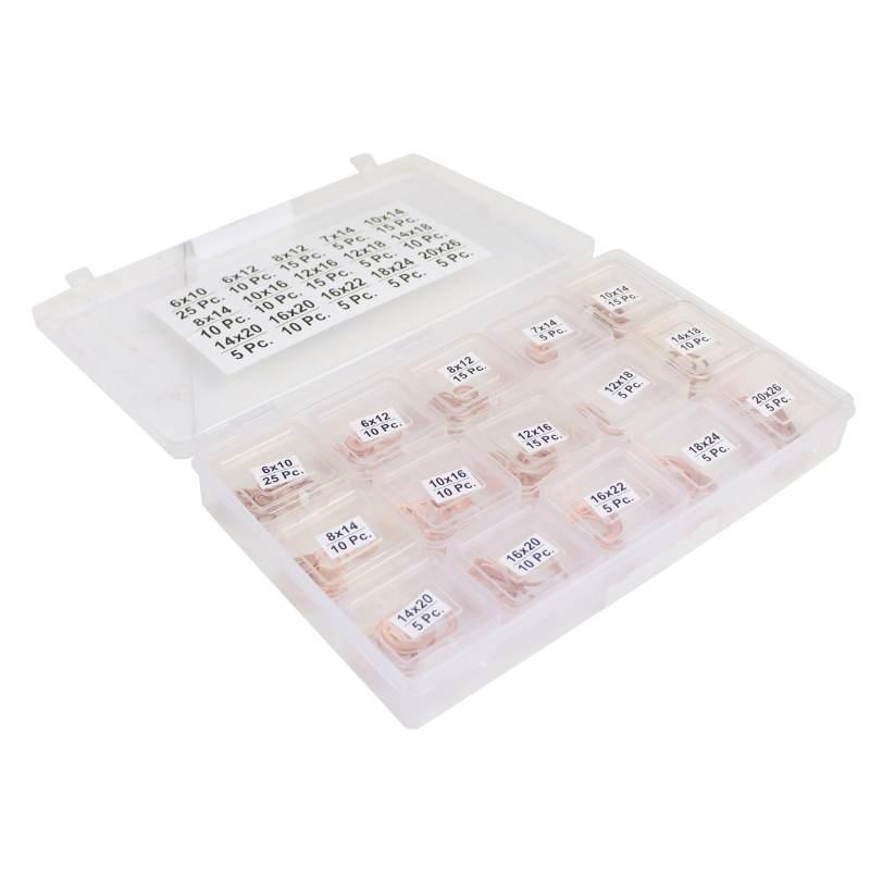 Komplet Podkładek Miedzianych 150szt 1mm