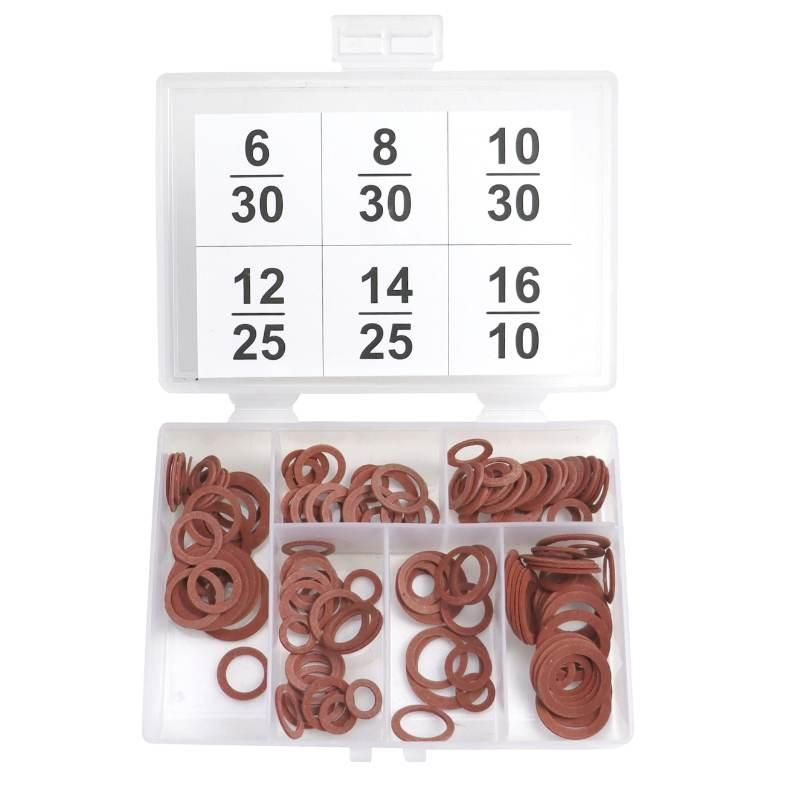 Komplet Podkładek Fibrowych 150 Szt 6,8,10,12,14,16