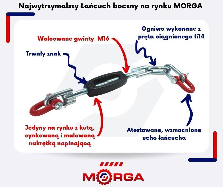 Sworzeń Wspornika Zaczepu Górnego 50450460 Ursus C-360 Hartowany Morga - zdjęcie 4