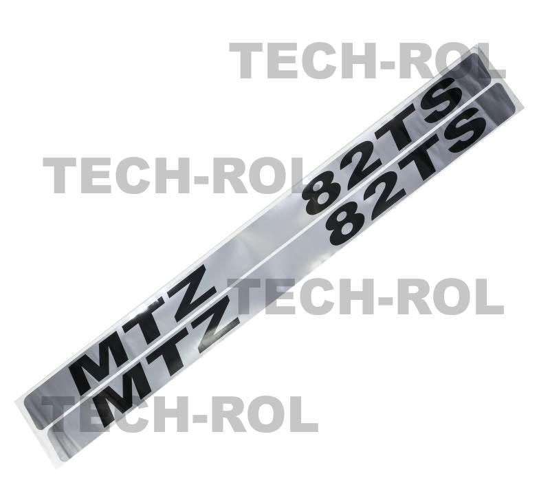 Emblemat komplet 2 szt– naklejki „MTZ 82TS” – do oznakowania