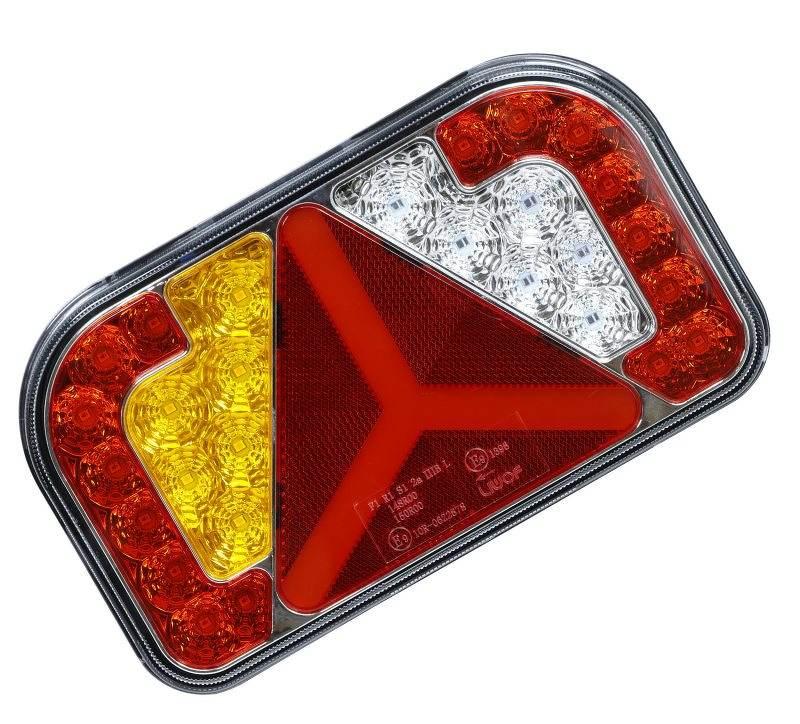 Lampa zespolona LED tylna LEWA 7-funkcyjna 12/24 V szybkie złącze