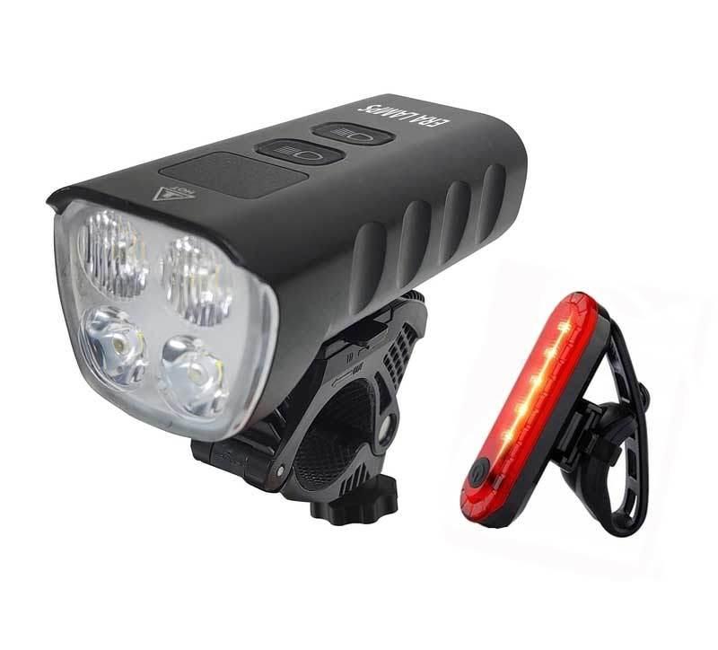 Lampka rowerowa ledowa światło przód i tył 1600lm AK22-208 ERA Lamps