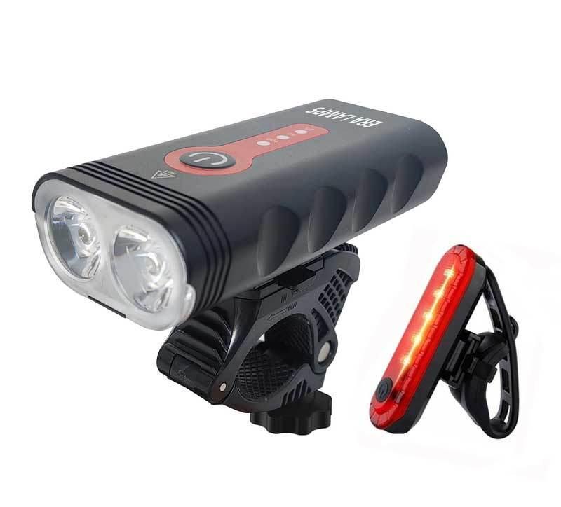 Lampka rowerowa ledowa światło przód i tył 800lm AK22-205 ERA Lamps