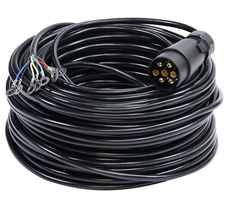 Przewód elektryczny 7-żyłowy typu YLY-S o przekroju 6 x 0,75 mm2 1 x