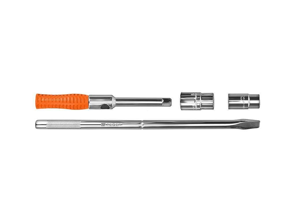 Klucz do kół krzyżakowy z uchwytem wkładanym 1/2" 17/19/21/23mm Teger