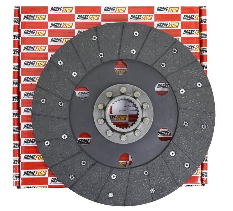 Tarcza sprzęgła 2-stopnia fi-280 mm 28 frezów okładzina pleciona pasuje