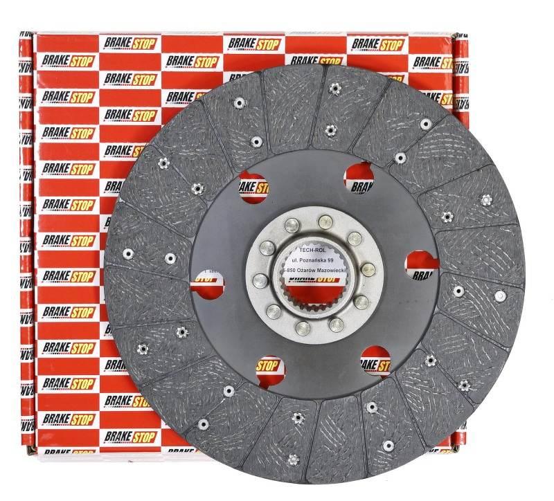 Tarcza sprzęgła 2-stopnia fi-280 mm 28 frezów okładzina pleciona pasuje