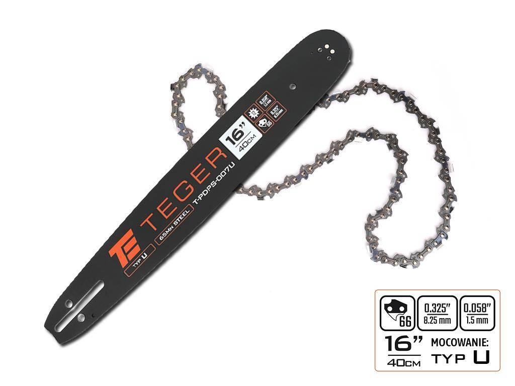 Zestaw tnący 16" 40 cm prowadnica łańcuch 0,325" 1,5mm 66 og. 12z m - zdjęcie 2