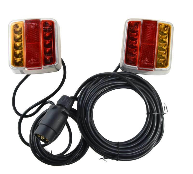 Zestaw lamp tylnych diodowych na magnes 2 x 10 led 12V 24V kierunkowskaz