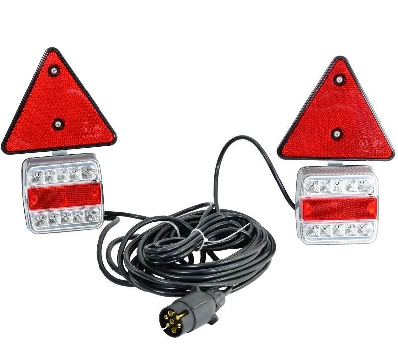Zestaw lamp tylnych diodowych na magnes 2 x 10 led 12V 24V kierunkowskaz