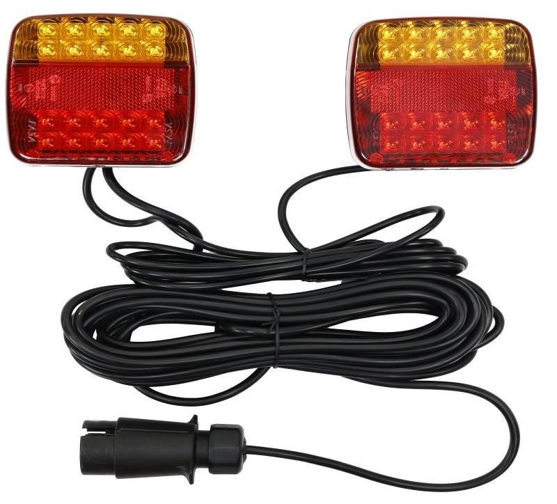 Zestaw lamp tylnych diodowych na magnes 2 x 20 led 12V 24V kierunkowskaz