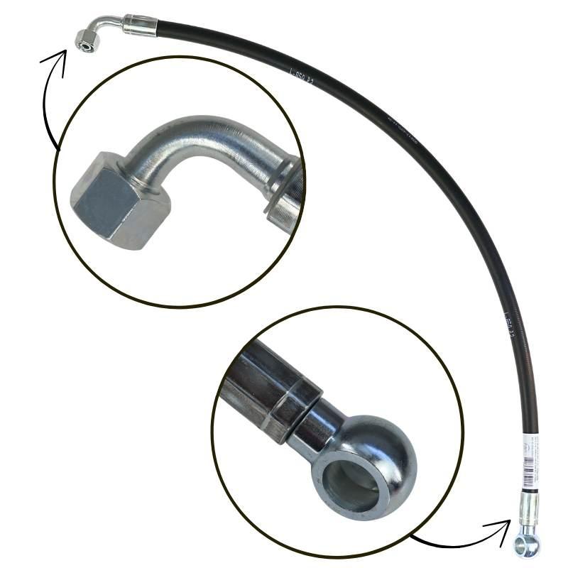 Przewód Hydrauliczny Dn10 330bar Kolano Dkol 90 Dn10 M18x1.5 12l Oczko - zdjęcie 3