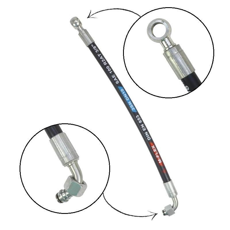 Przewód Hydrauliczny Dn10 330bar Kolano Dkol 90 Dn10 M18x1.5 12l Oczko - zdjęcie 3