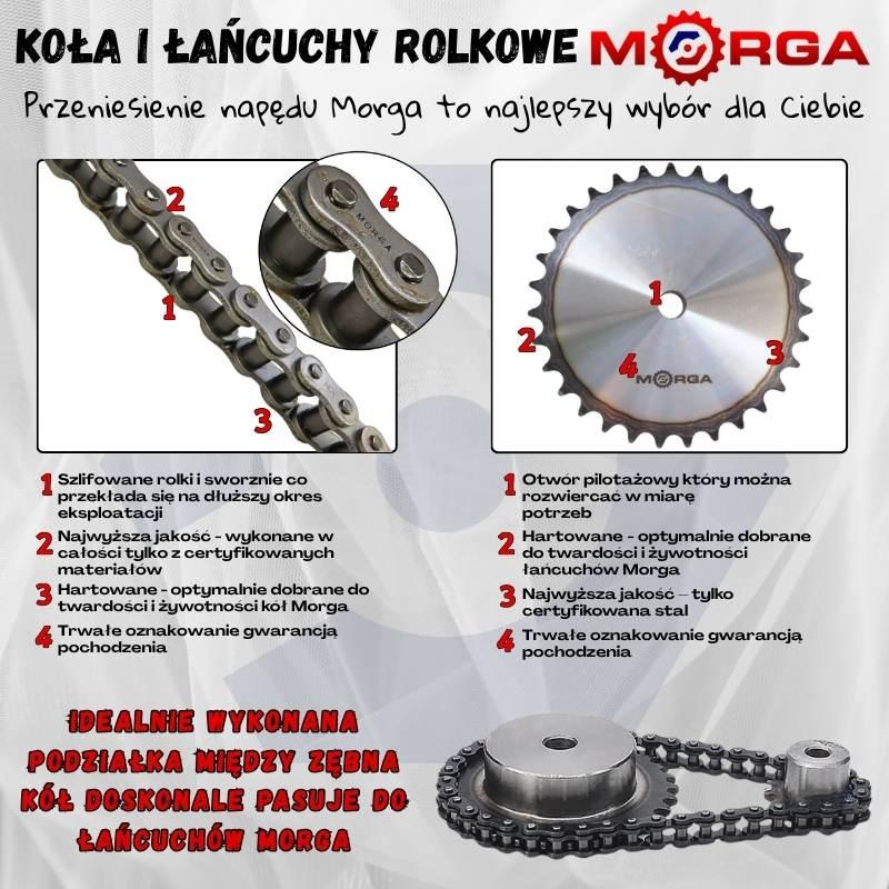 Łańcuch Rolkowy Galla Wzmocniony Przemysłowy 10bh-1 R1 5/8 - Cala 5m - zdjęcie 3