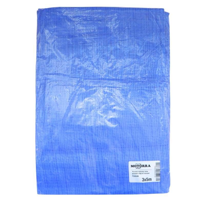 Plandeka Niebieska 3x5m Gramatura 50g/M2 Standard Motorra - zdjęcie 2