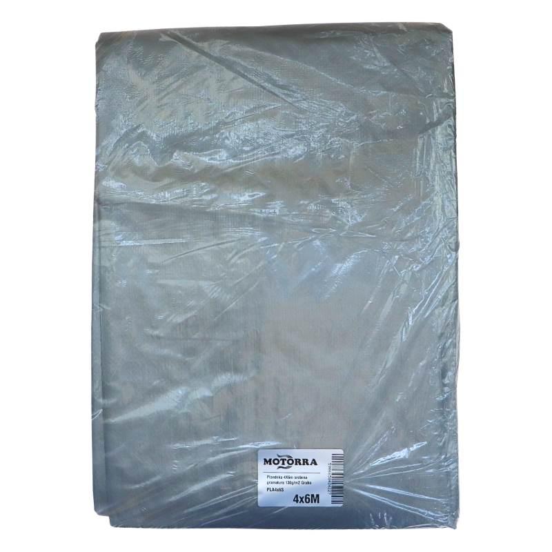 Plandeka 4x6m Srebrna Gramatura 130g/M2 Gruba Motorra - zdjęcie 2