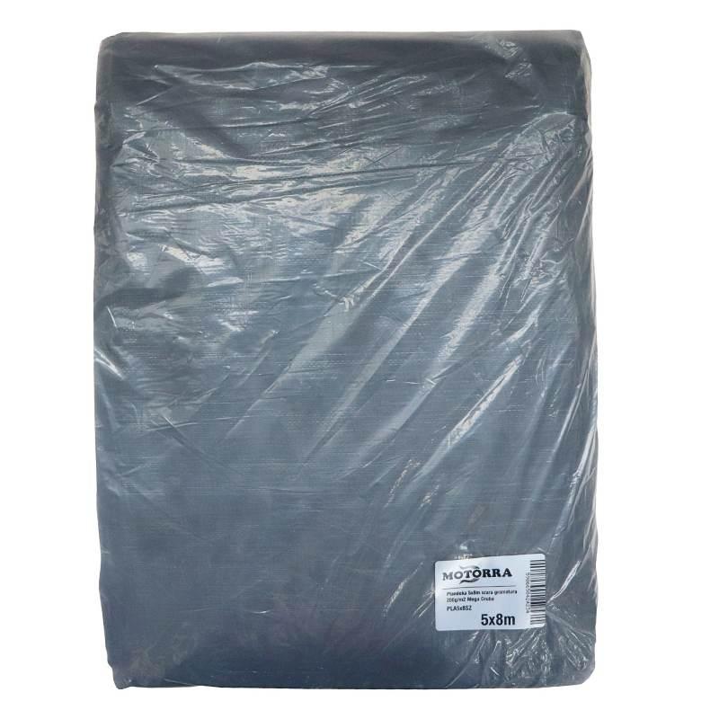 Plandeka 5x8m Szara Gramatura 200g/M2 Mega Gruba Motorra - zdjęcie 2
