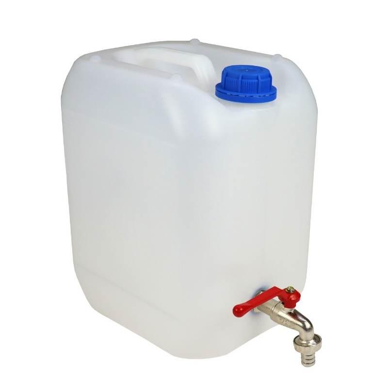 Kanister Do Wody Pionowy 10l Plastikowy Z Kranem Metalowym - zdjęcie 2