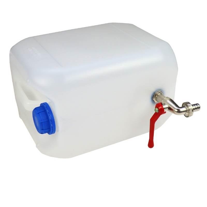 Kanister Do Wody Pionowy 10l Plastikowy Z Kranem Metalowym - zdjęcie 3