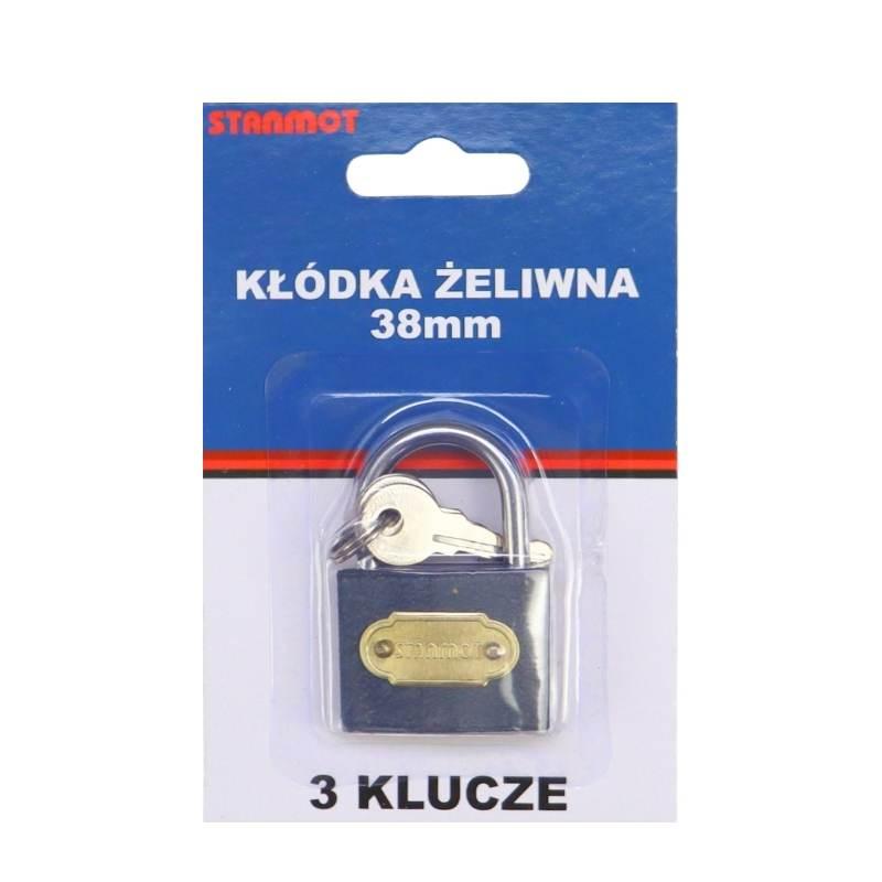 Kłódka Żeliwna Hartowana 38mm | KZ38