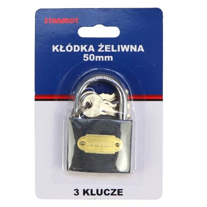 Kłódka Żeliwna Hartowana 50mm | KZ50