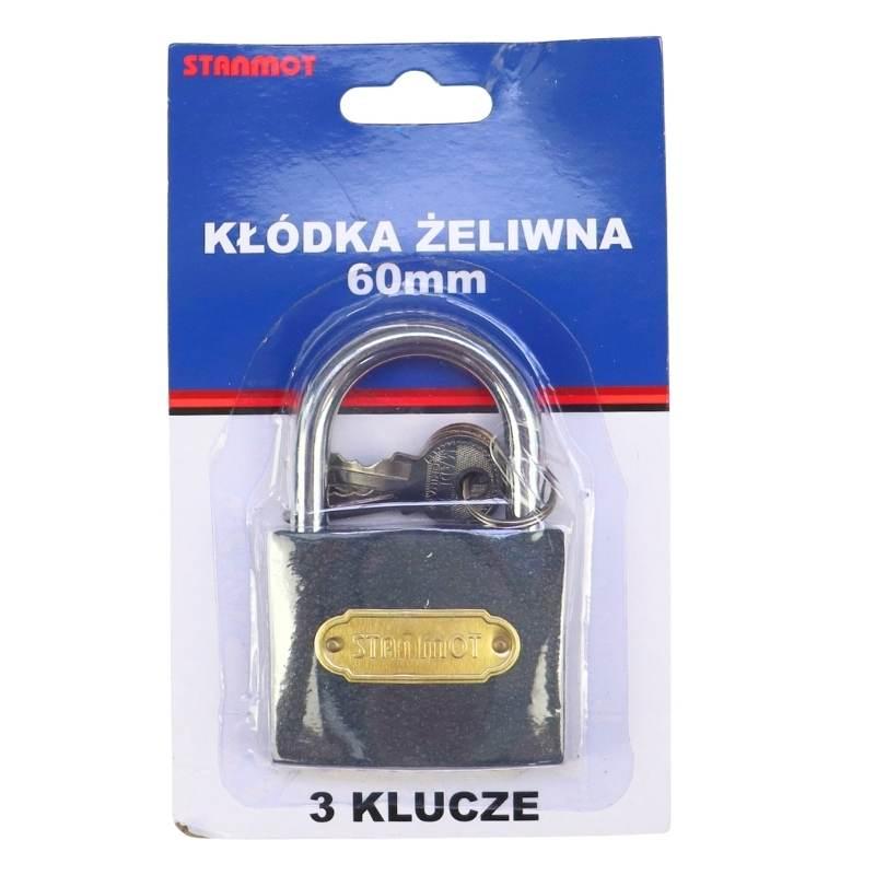 Kłódka Żeliwna Hartowana 60mm | KZ60