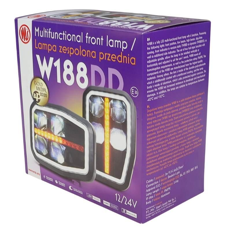 Lampa Zespolona Robocza Przednia 6-Funkcyjna Prawa W188 Jcb 12v/24v - zdjęcie 4