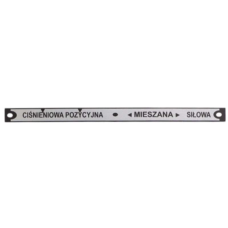 Tabliczka Iii Sterowania Podnośnika Hydrauliki Dociążania Ursus C-385