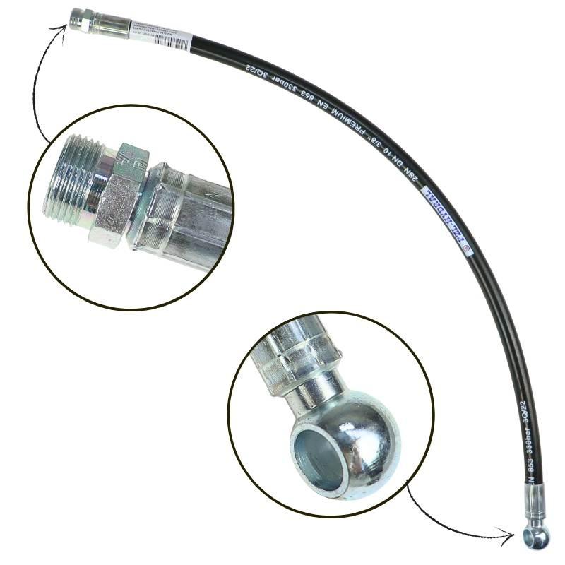 Przewód Hydrauliczny 330 Bar Gwint Zewnętrzny M22x1,5 Prosta Oczko Rnr - zdjęcie 2