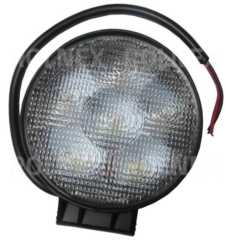 Lampa rob. okrągła led 18w 6 led 6x3w;6x3w; 10-30v; 1000lm; śred:116 lro18