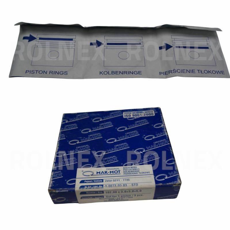 Komplet pierścieni tłoka zetor 102/3p mar-mot 3 pierścienie 52110096-3mm