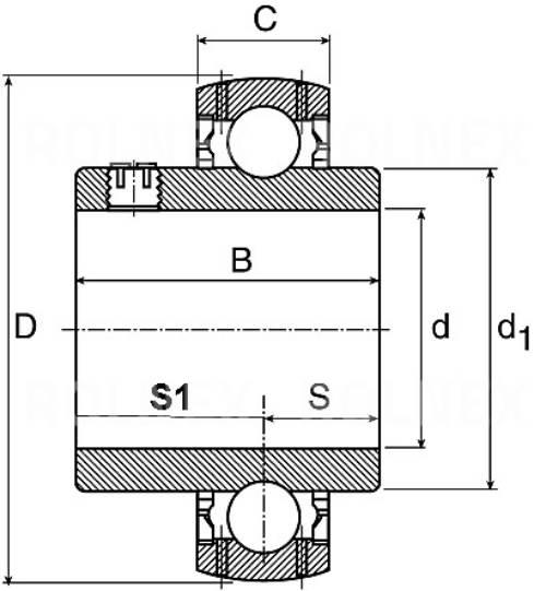 Łożysko uc 205 fłt 25*52*34/17 uc205fłt
