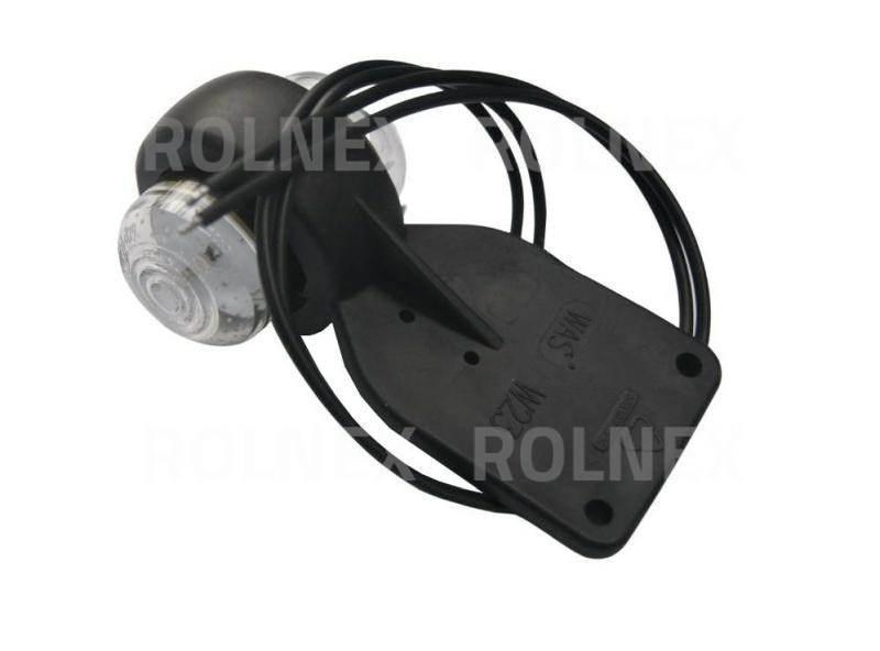 Lampa obrysowa na gumie led waś 125 biało-czerwona w23