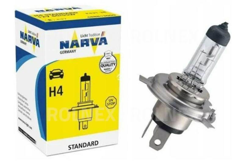 Żarówka 12v 60/55w h4 p43 narva samochody 12v60_55wh4narva