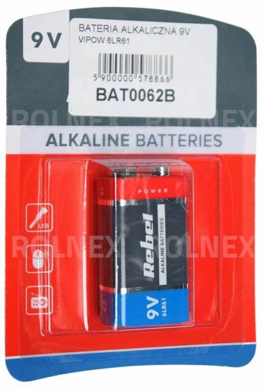 Bateria alkaliczna 9v vipow 6lr61 bat0062b
