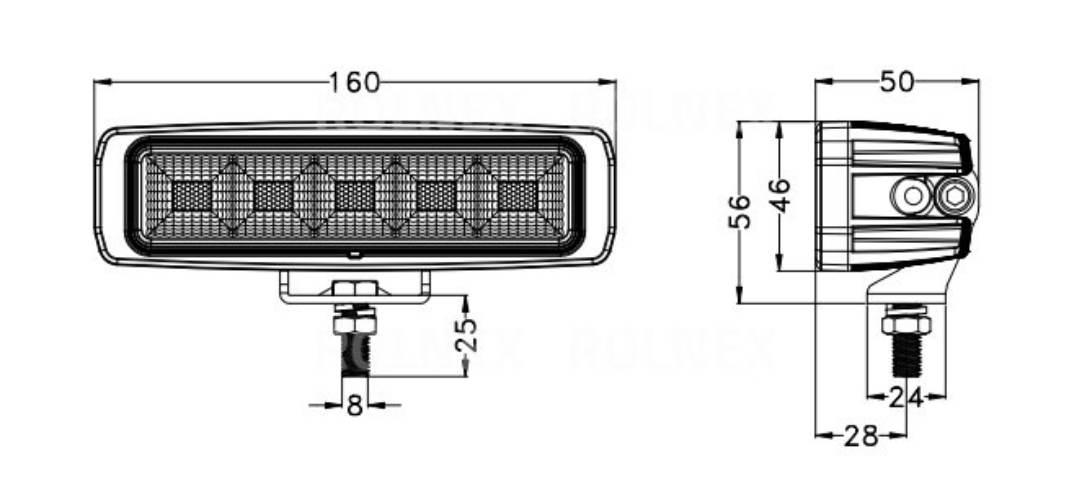 Lampa robocza podłużna led 45xosram 10-30v 3120lm tt.13445 - zdjęcie 2