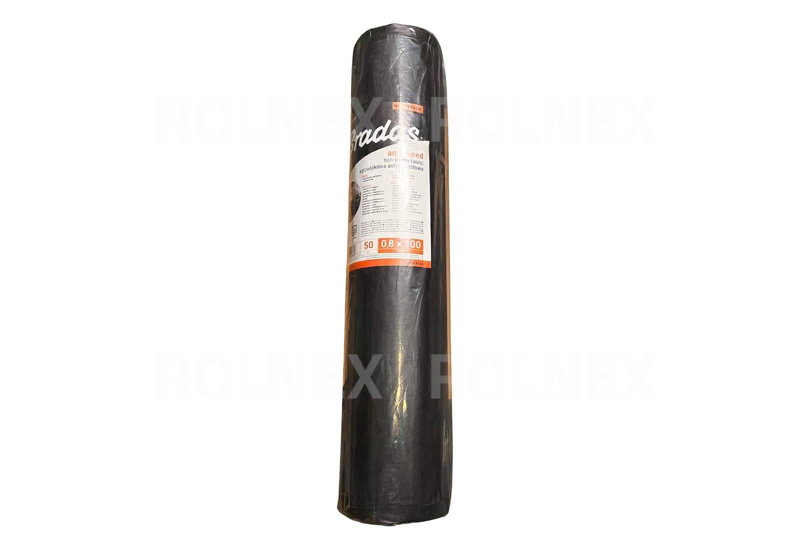 Agrowłóknina czarna 50g 0,8x100m bradas awb5008100