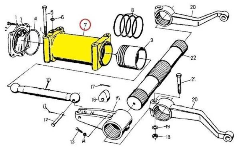 Cylinder korpusu podnośnika C-330 50020761 - zdjęcie 2