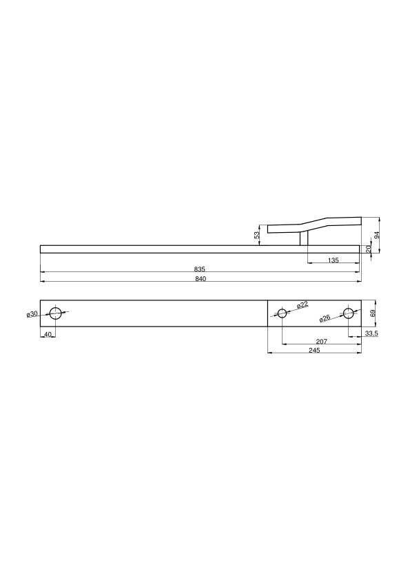 Listwa zaczepu polowego C-4011 46464030 - zdjęcie 2