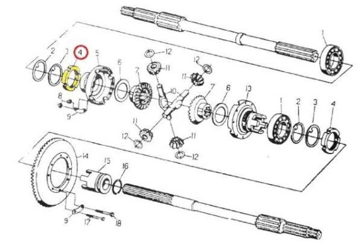 Nakrętka łożyska mechanizmu różnicowego C-330 50013640 - zdjęcie 2